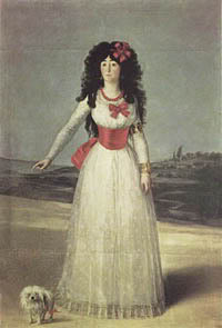 Francisco de Goya la Duquesa de Alba and Maltese 1795